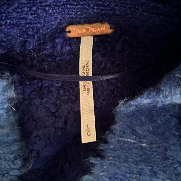 Free People Dream Team Cardigan Stripe Hooded Sweater Sunny Skies Size L - Picture 15 of 15